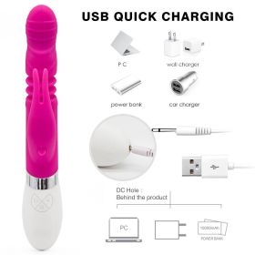 Female Masturbation Dildo Vibrator Clitoris Stimulus 13 Charging Line Fast Charging 102w Universal Roses for women Roses Anniversary birthday gif (Color: Pink)